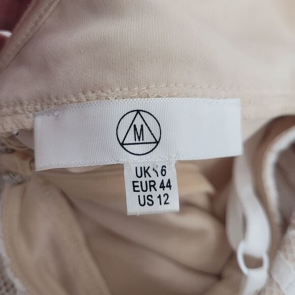 MISSGUIDED white lace strappy bodycon backless dress 12 - Picture 11 of 12